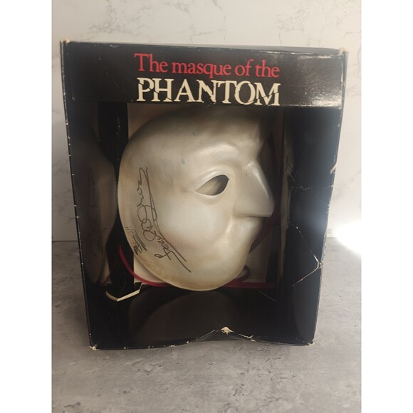 Masque Arrayed Other - Vintage Broadway Phantom Of The Opera Mask 1988 SIGNED Franc D'Ambrosio W/ Box